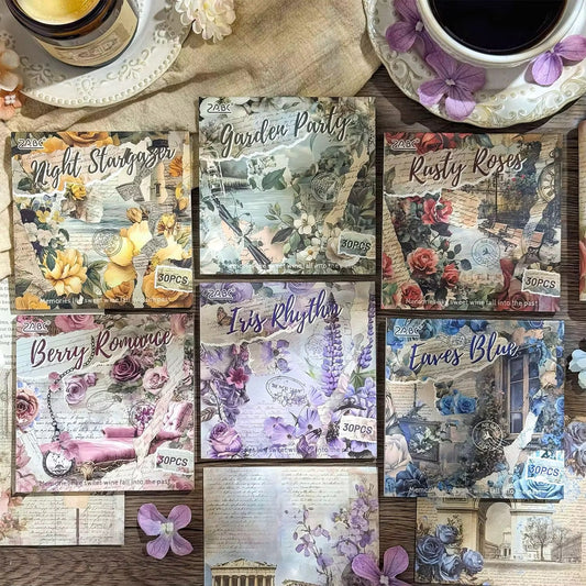 Flower Message Journaling Paper Book - 30 Pcs