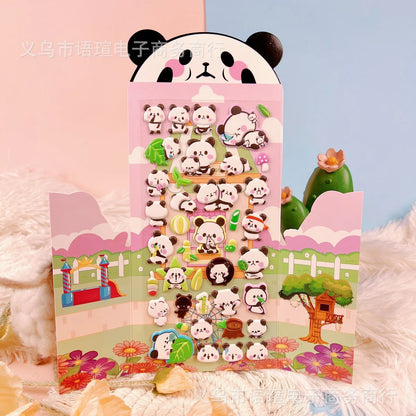 Panda Puffy House Sticker