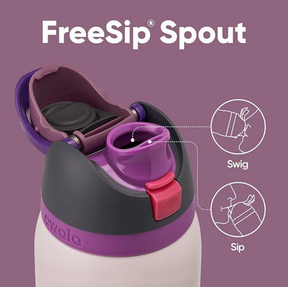 Owala FreeSip leakproof stainless steel bottle with straw - cute edition