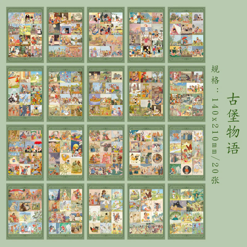 Ancient Retro Sticker Book