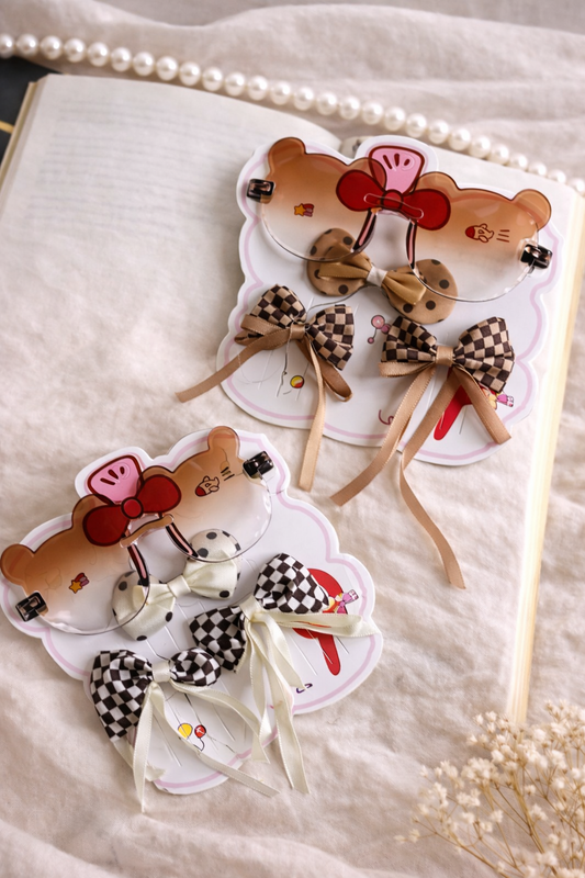 Korean Sunglasses Hair Pin Kids Set - 4 Pcs