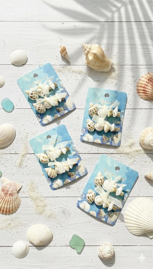 Sea Shell Korean Hair Pin - Pair