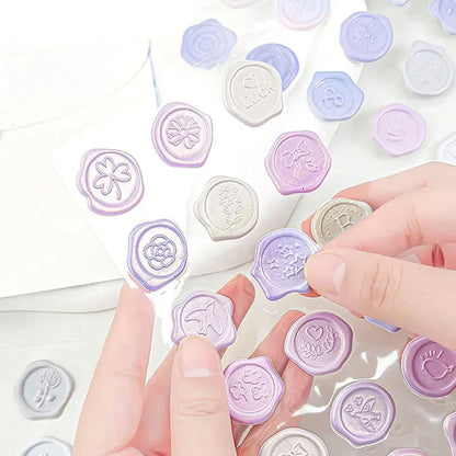 Pastel Wax Seal Sticker