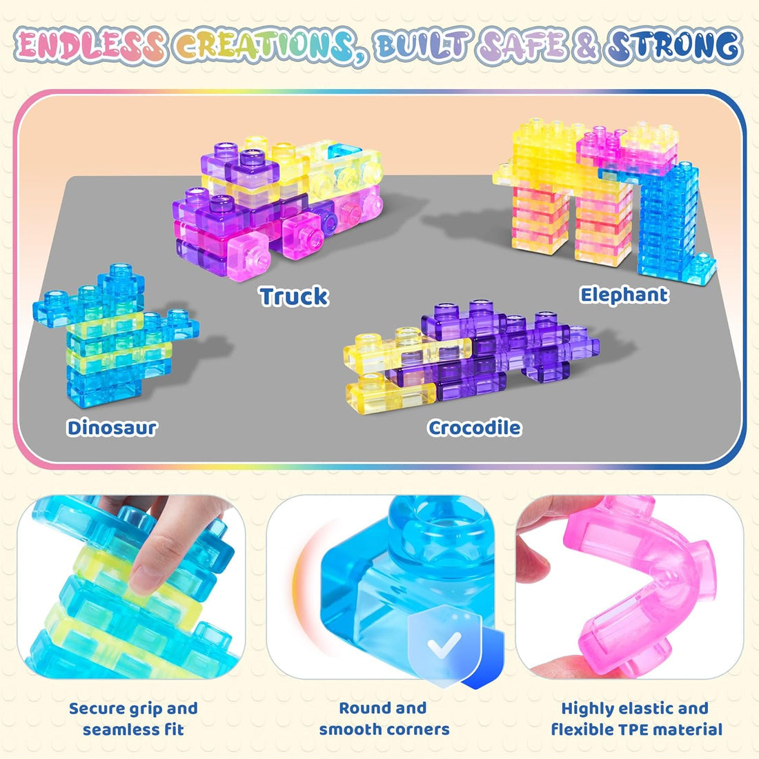 Squish Gummy Blocks - 40pcs