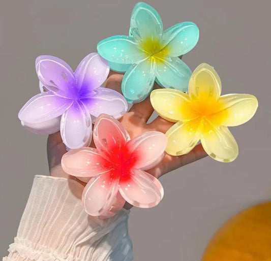 Pintresty flower hawaii claw clip
