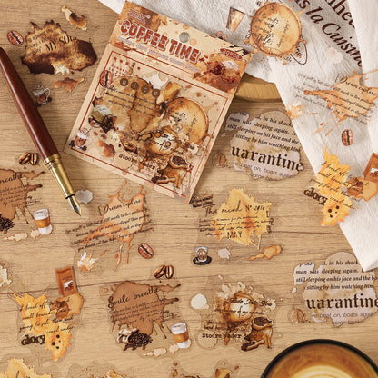 Coffee Vintage Journaling Sticker -20 Pcs