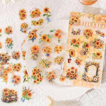 Kawaii Floral Vintage Sticker - 6 Sheets