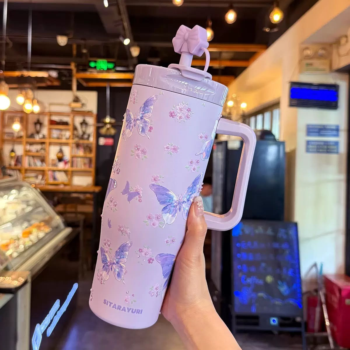 Pintresty Heart pearl  2 in 1 Sipper Plus Tumbler with Topper - 1200ML