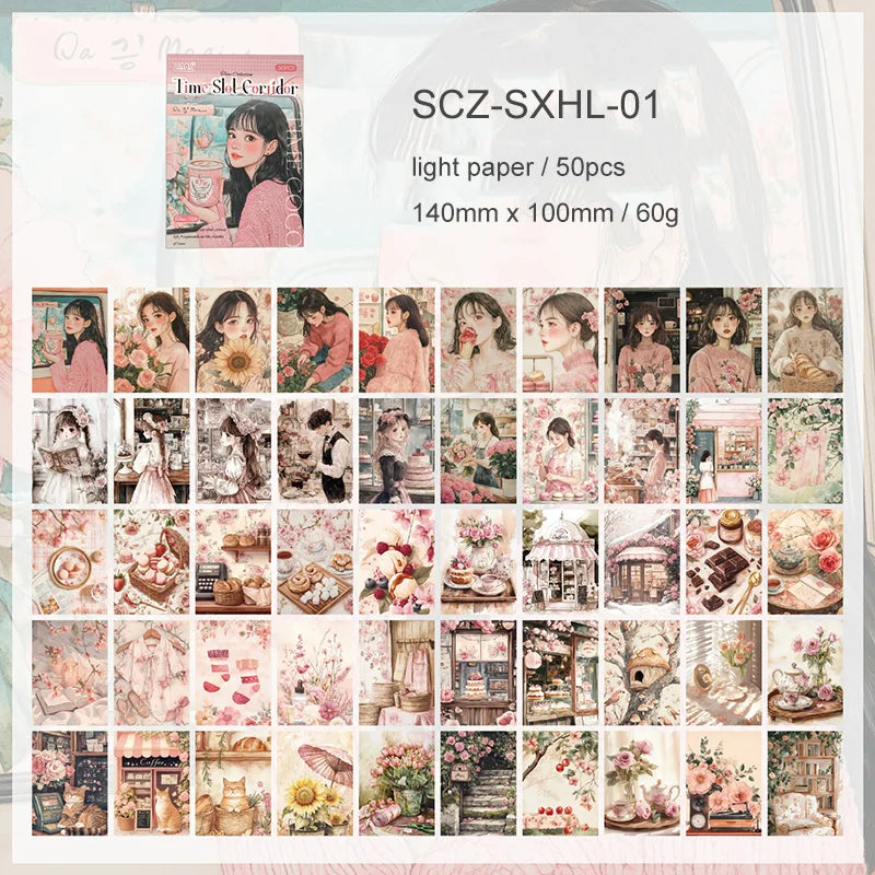 Time Slot Journaling Craft Sheet - 50 pcs
