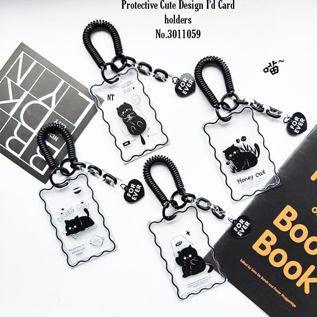 Black Cat Protective Id Card Holder