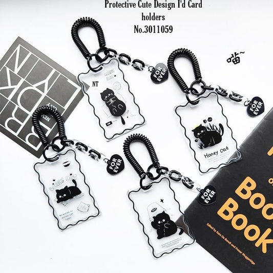Black Cat Protective Id Card Holder