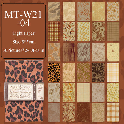 Printed Texture Journaling Paper Book - 200 Sheet - 60 Pcs