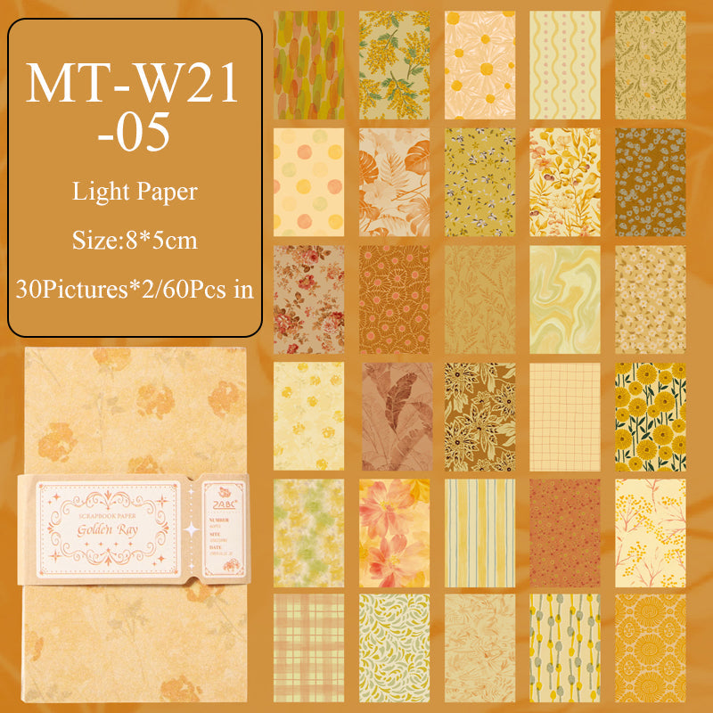 Printed Texture Journaling Paper Book - 200 Sheet - 60 Pcs