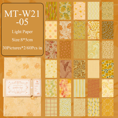 Printed Texture Journaling Paper Book - 200 Sheet - 60 Pcs
