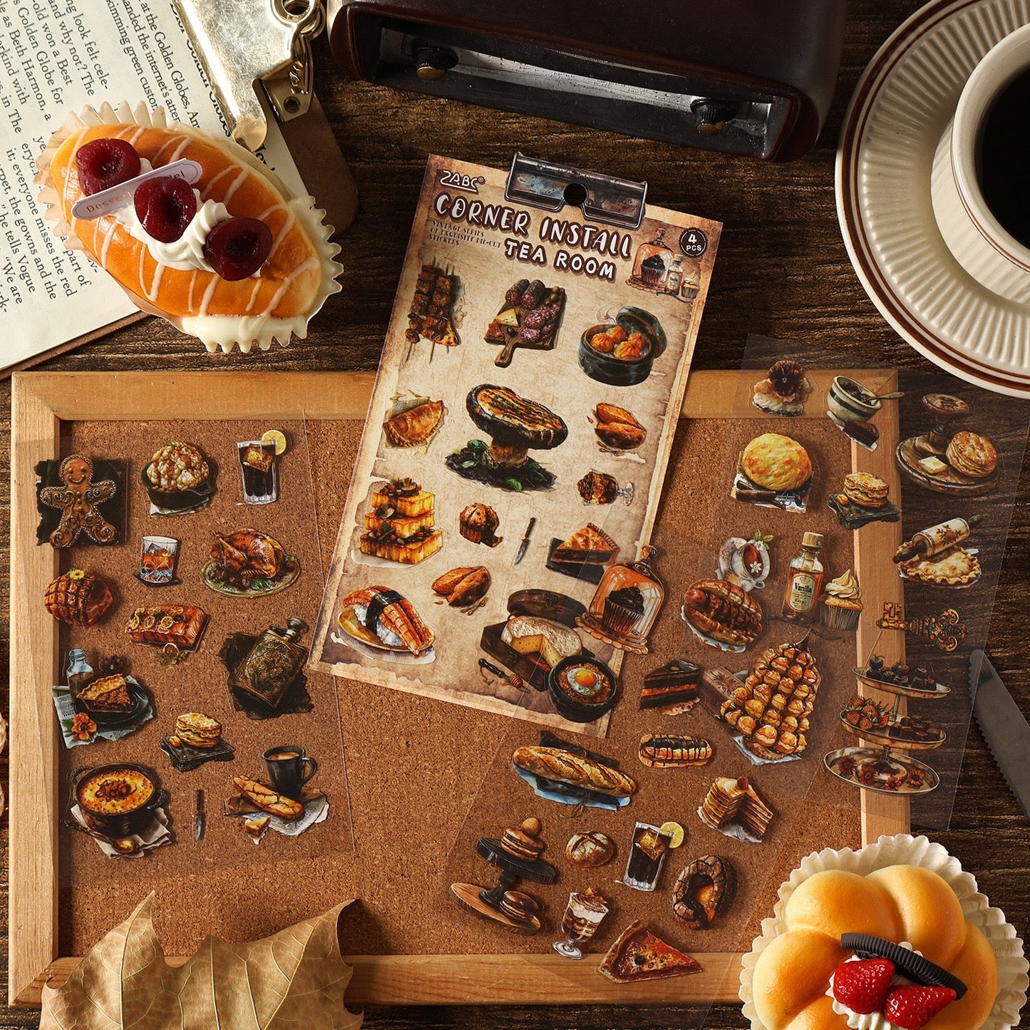 Vintage Times Sticker Sheet - 4 Pcs