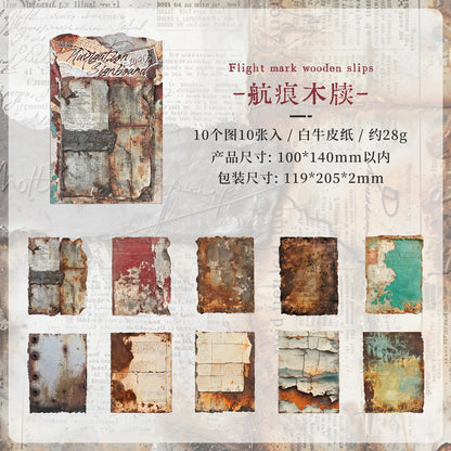 Vintage Theme Material Paper - 10 Pcs