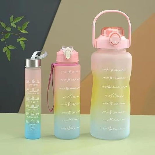 3 In 1 Motivational Water Bottle