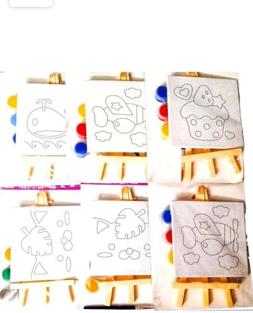 Mini Canvas and Easel Set (animals)