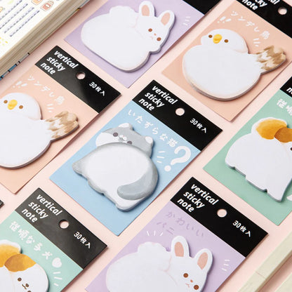 cute animal hug sticky notes