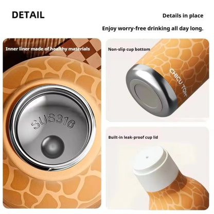 Animal Sipper Bottle Stainless Steel