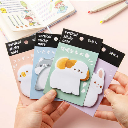 cute animal hug sticky notes