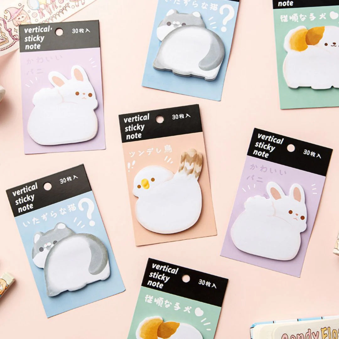 cute animal hug sticky notes