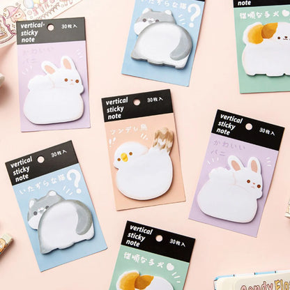 cute animal hug sticky notes