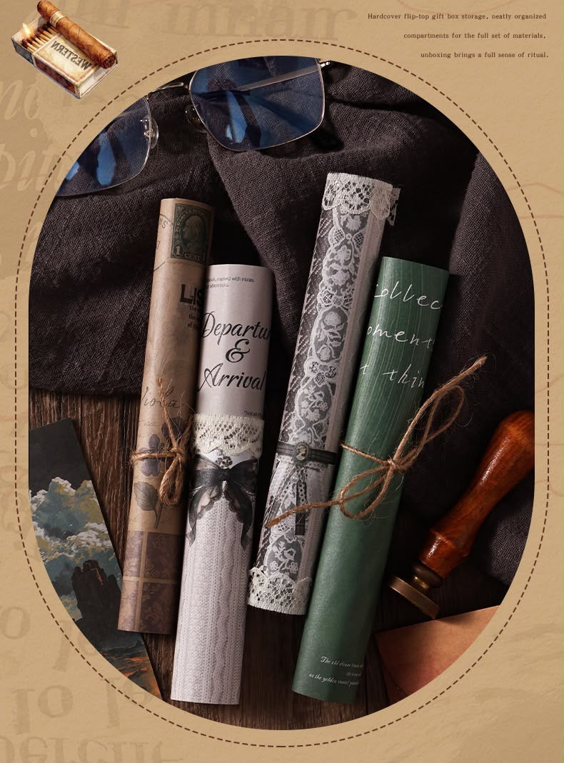 Misty Night Ashen Feather Journaling Kit