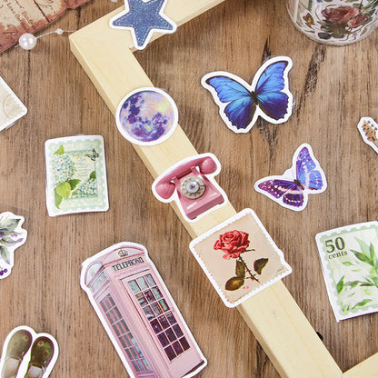 Retro flower Sticker Tape Roll