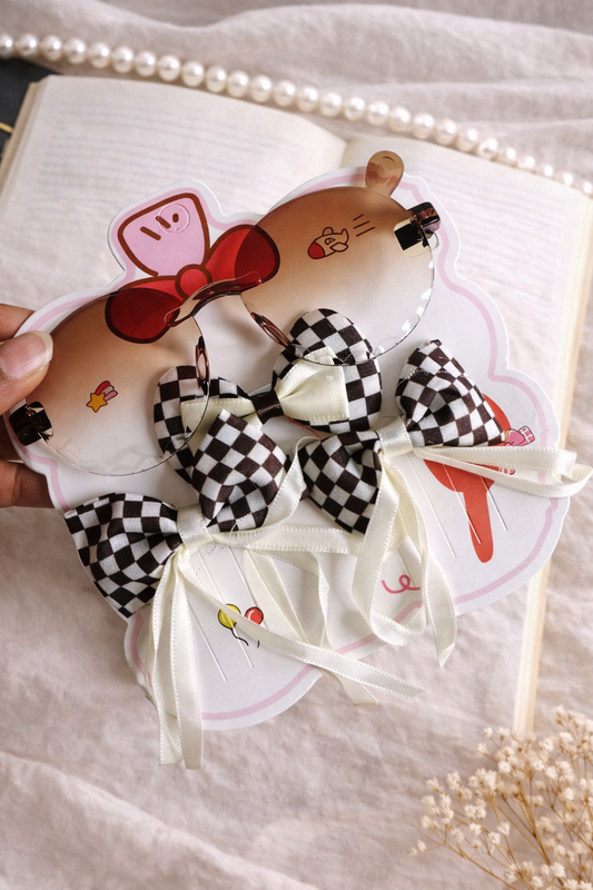 Korean Sunglasses Hair Pin Kids Set - 4 Pcs