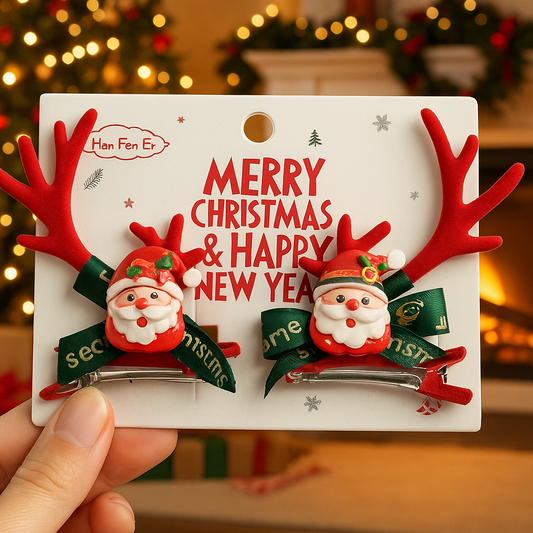 Christmas reindeer cute hair pins