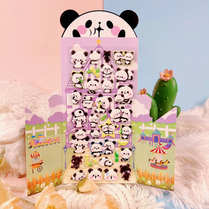 Panda Puffy House Sticker