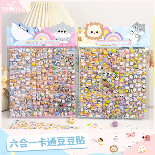 Soft Foam Kawaii Animal Sticker - 500 Pcs