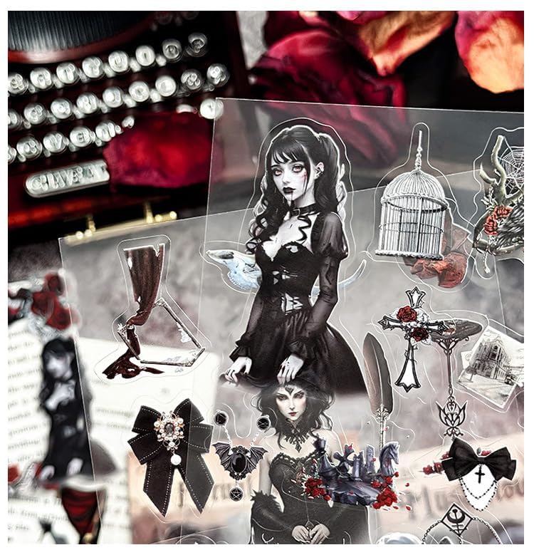 Vintage Gothic Sticker - 6 Sheets