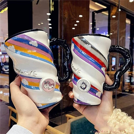 unicorn swirl ceramic mug