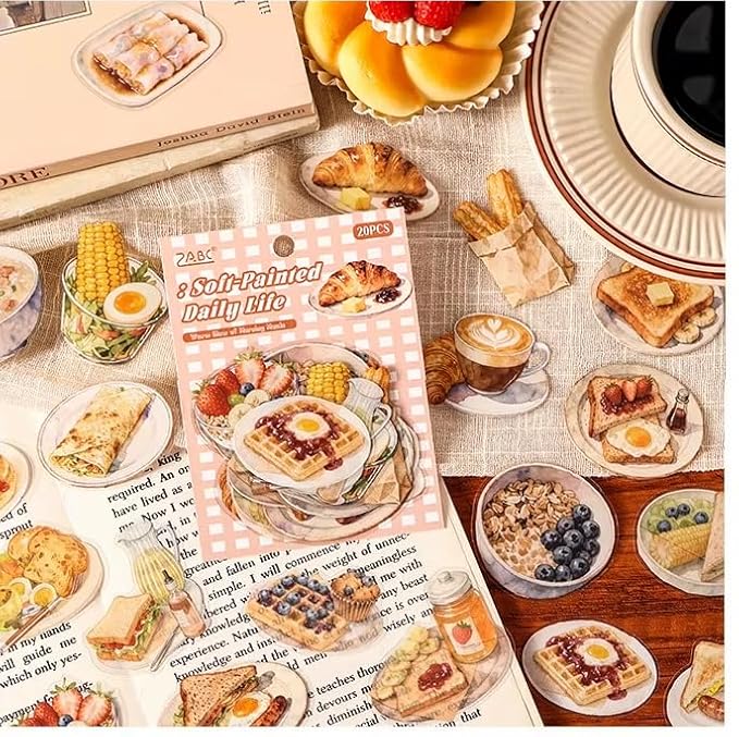 Food and Things Journaling Sticker-20 Pcs