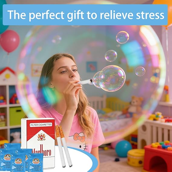 Bubbles cig blower  (Includes Case + 2 Fake Sticks + 2 Random Bubble Solution Packs)