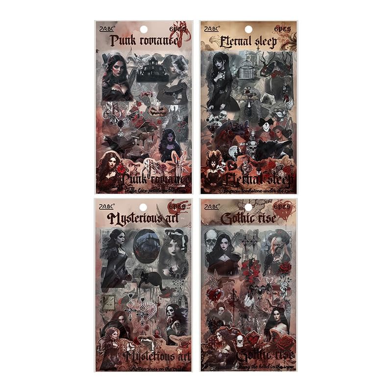 Vintage Gothic Sticker - 6 Sheets