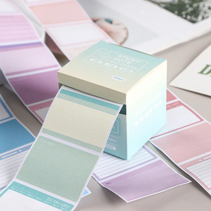 Gradient Sticky Roll Box - 256 Pcs
