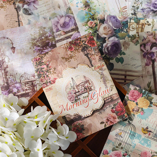 Vintage Craft Paper Book - 50 pcs
