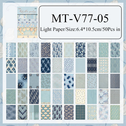 Floral Vintage Journaling Paper Book - 50 Pcs