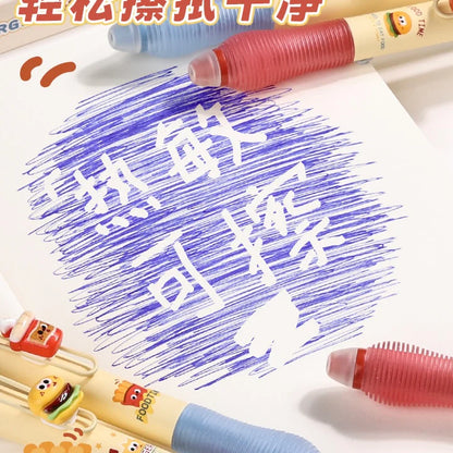 Burger Shop Theme Erasable Pen Set - Blue Ink