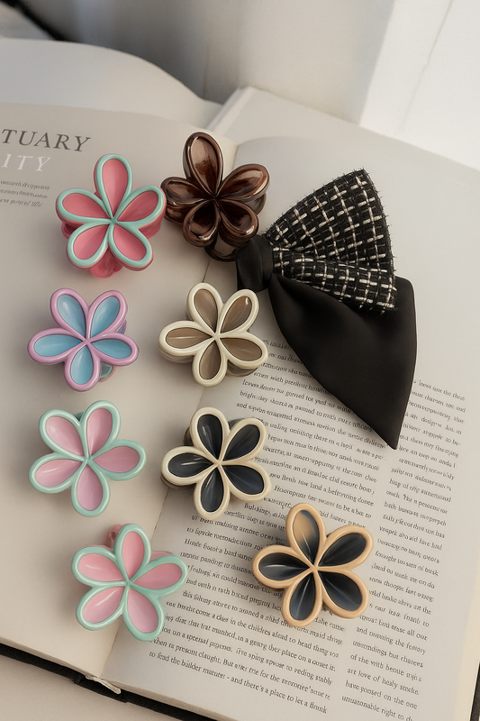Pastel Pop Flower Hair Claw Clip