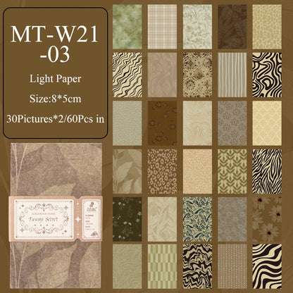 Printed Texture Journaling Paper Book - 200 Sheet - 60 Pcs