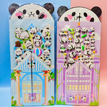 Panda Puffy House Sticker