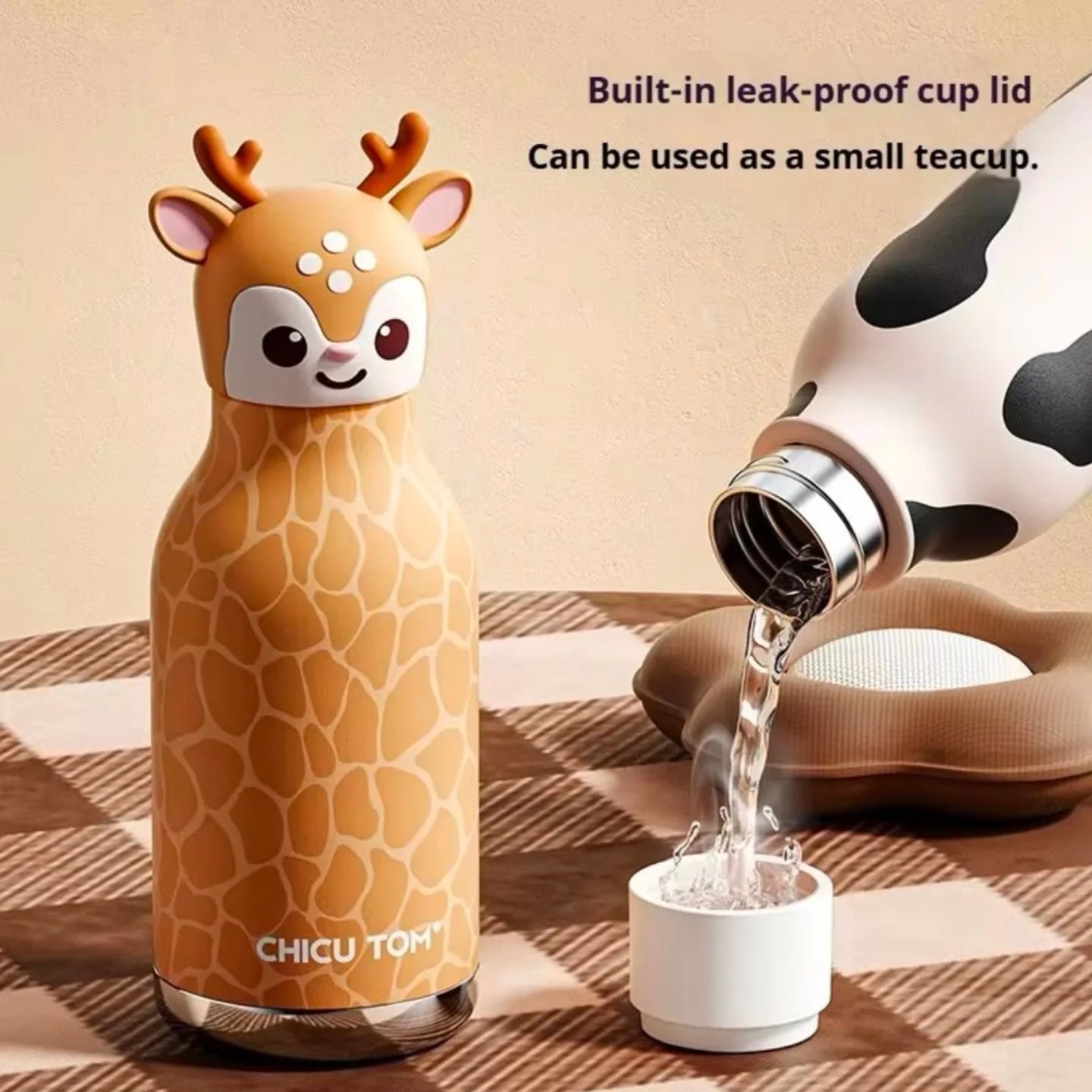 Animal Sipper Bottle Stainless Steel