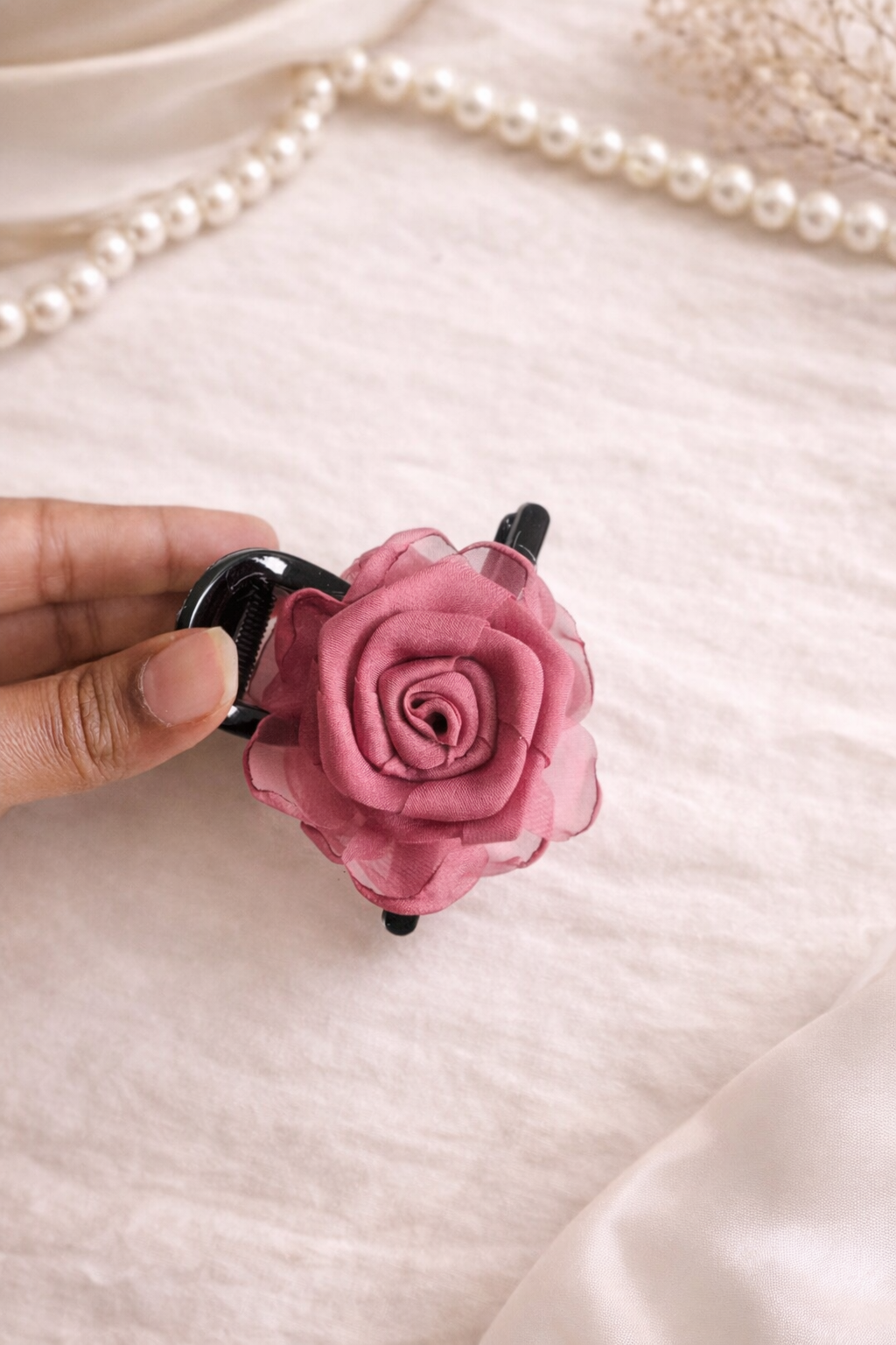 Korean Dual Rose Hair Claw Clip