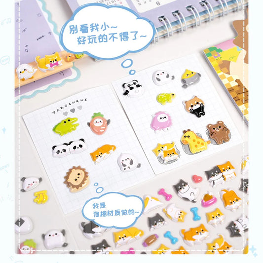 Soft Foam Kawaii Animal Sticker - 500 Pcs