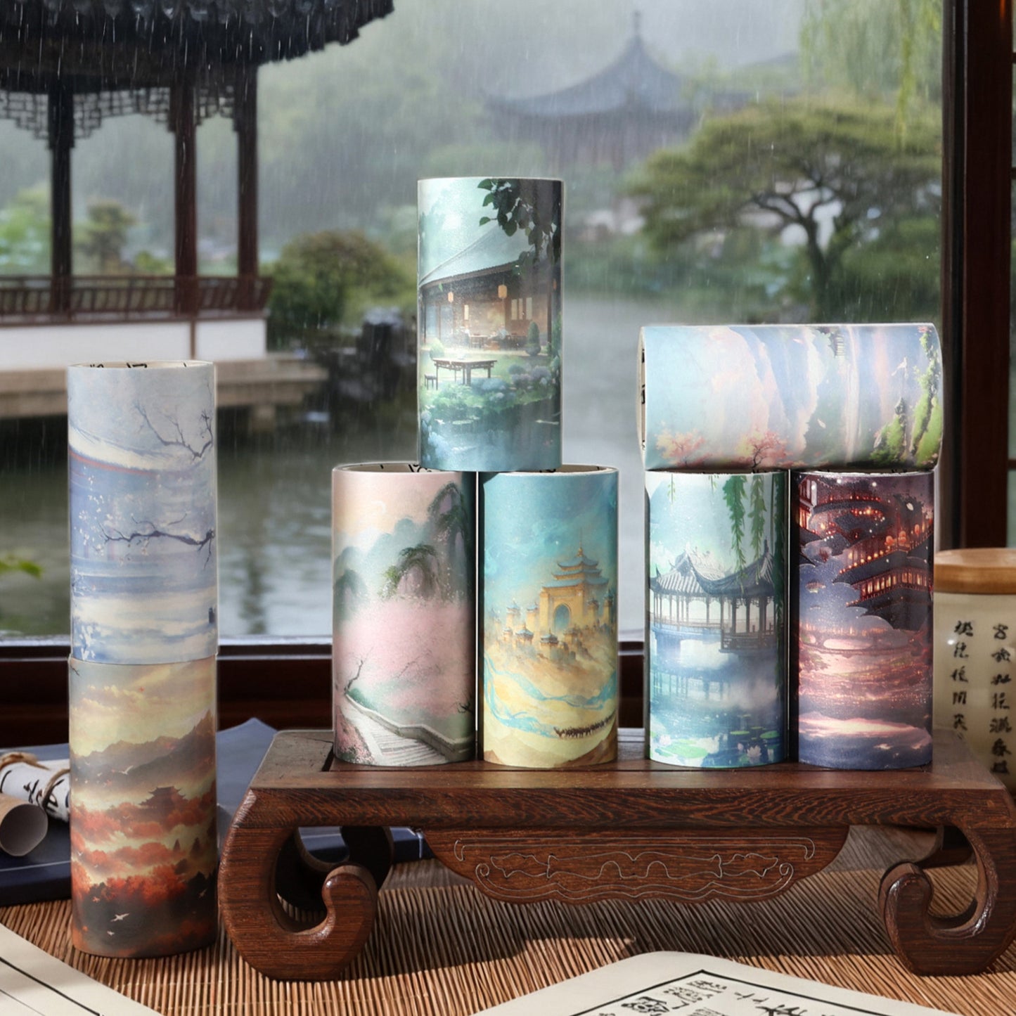 Scenary Washi Tape Set - 4 Pcs