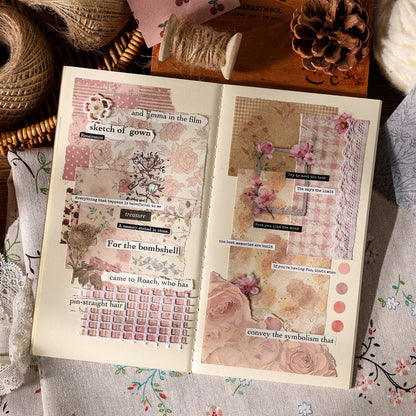 Floral Vintage Journaling Paper Book - 50 Pcs